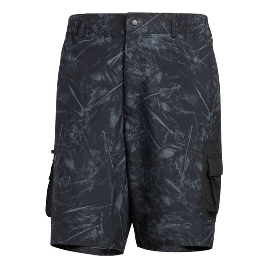 adidas originals Full Print Button Printing Straight Shorts Black HS7288