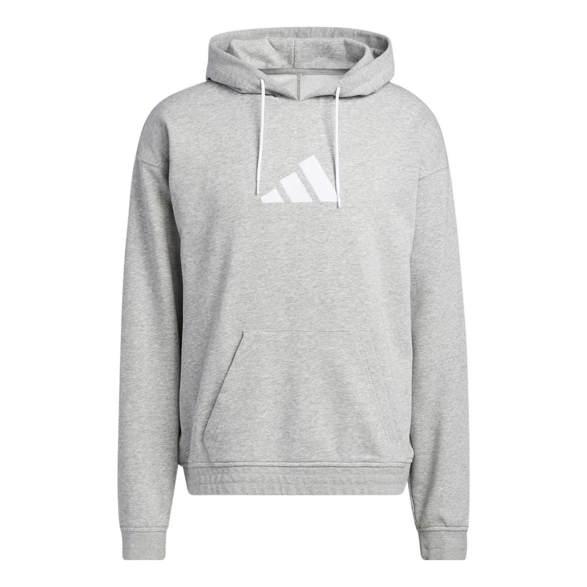 Men's adidas Cotton Hoody Basketball Casual Sports Gray HF0237