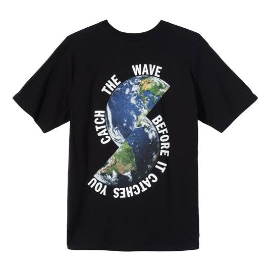 Stussy Alphabet Earth Pattern Short Sleeve Unisex Black 1904682
