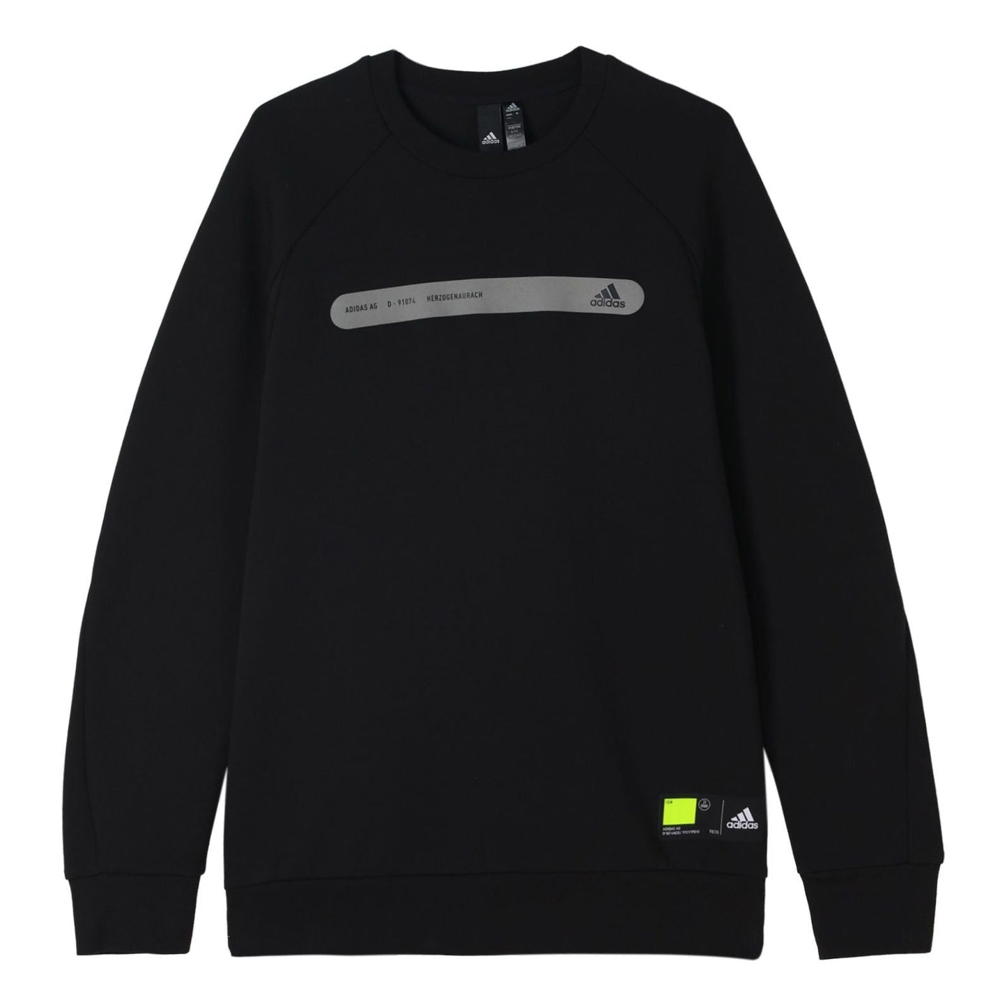 adidas Th Swt Dk Ref Logo Printing Sports Pullover Round Neck Black GP0995