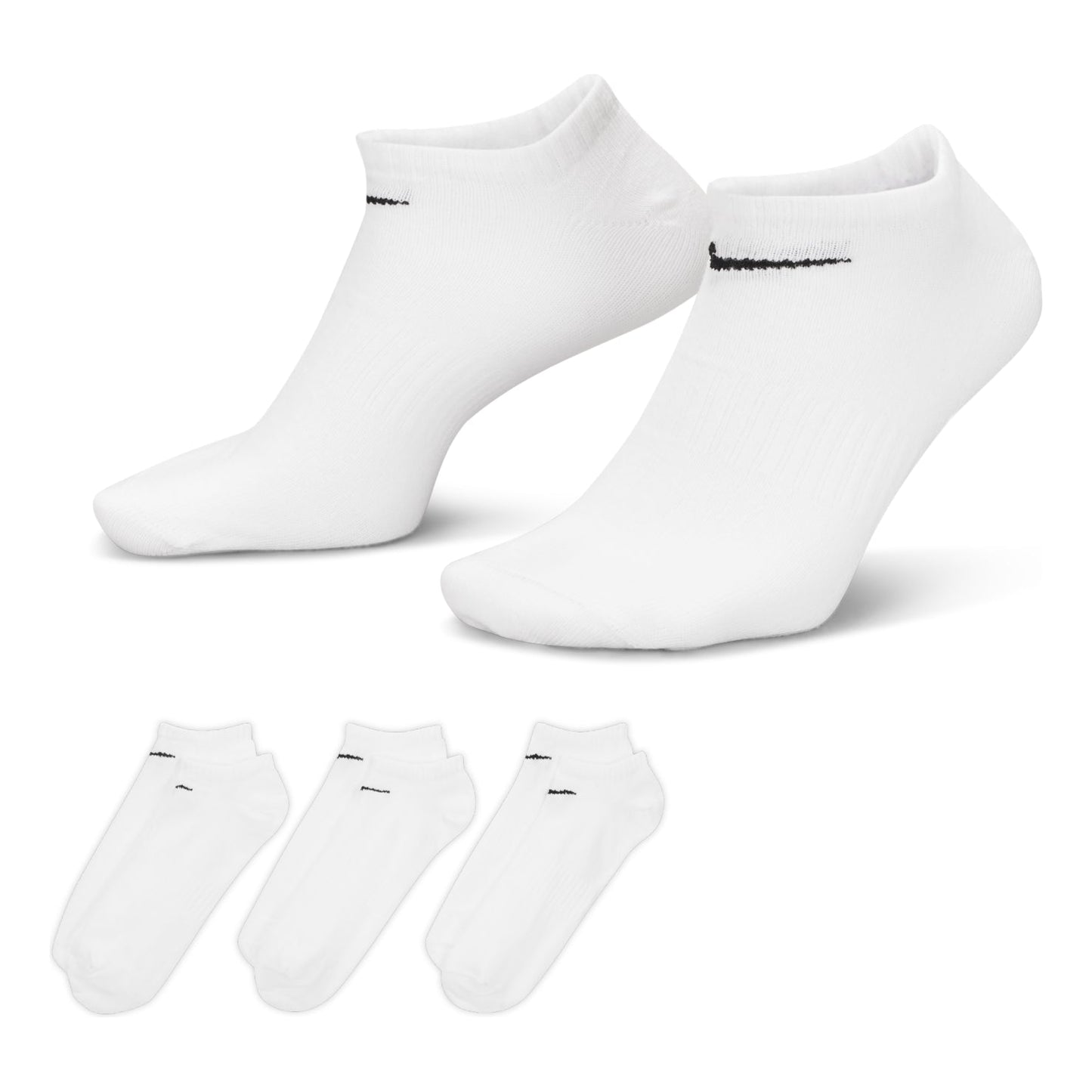 Nike Everyday Lightweight Breathable Sports Socks Unisex White SX7678-100