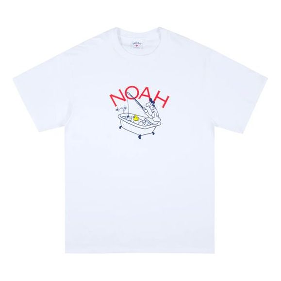 NOAH NYC Logo Printing Short Sleeve Unisex White T25SS20WHT