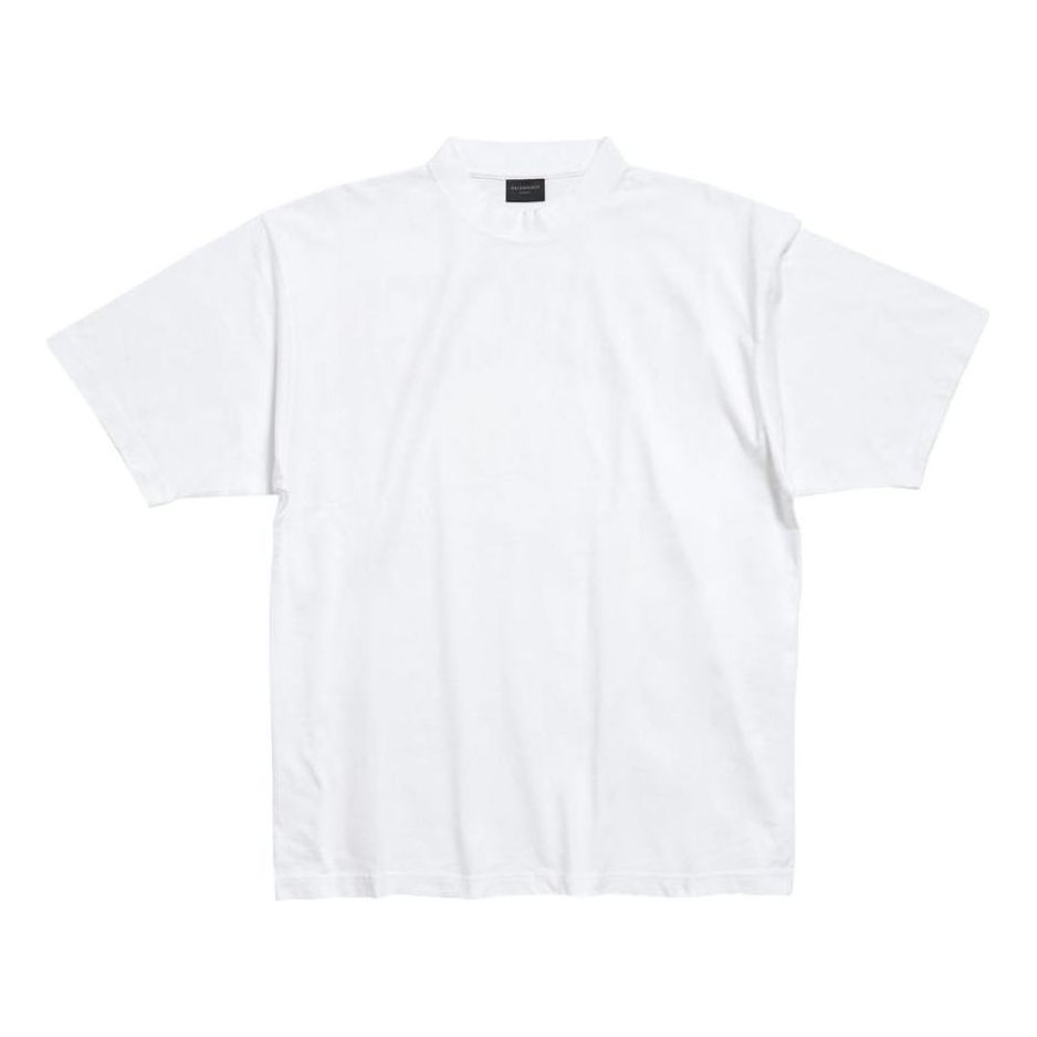 (WMNS) Balenciaga Hand-Drawn T-shirt Medium Fit 'White' 764235TPVU49601