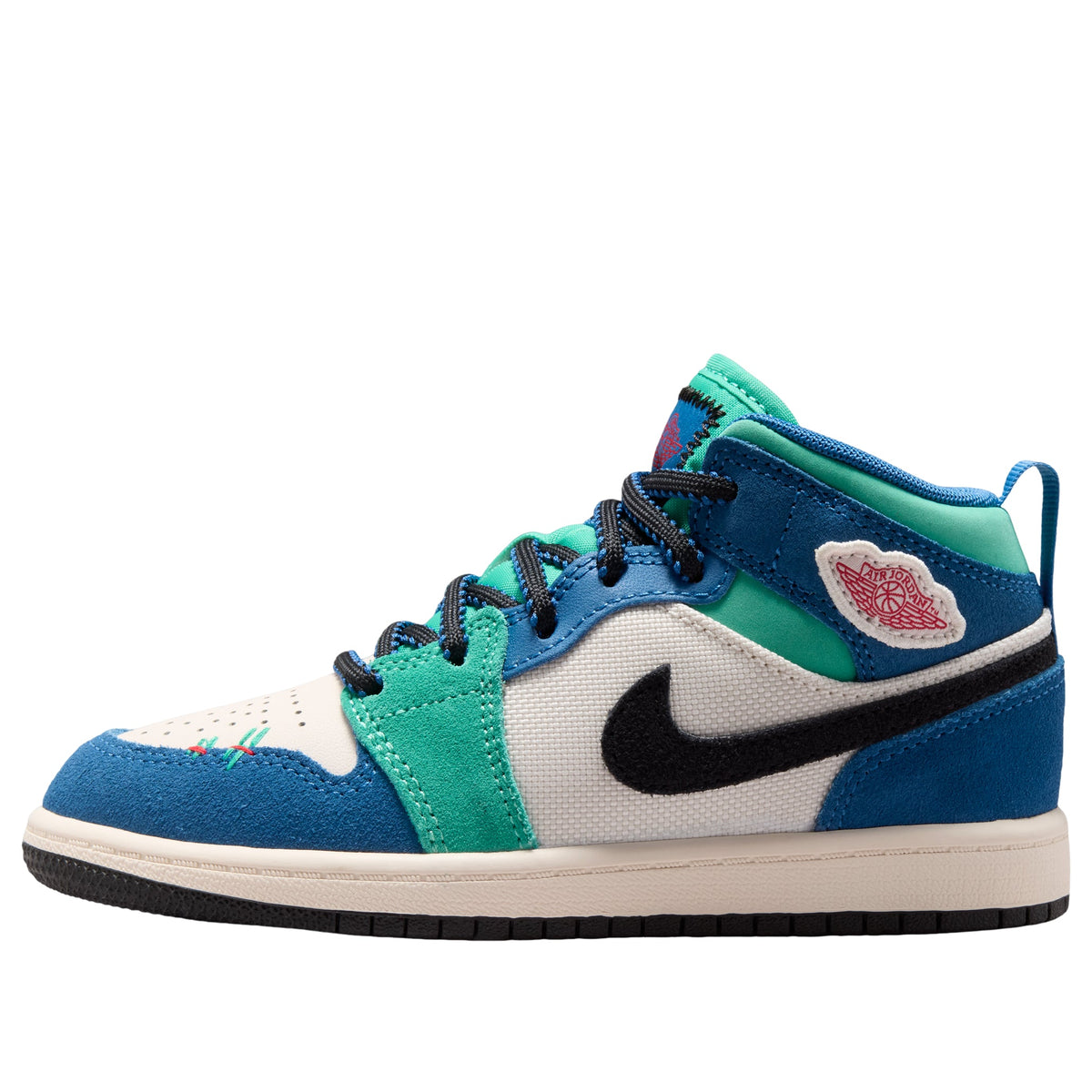 (PS) Air Jordan 1 Mid Alt SE 'Chalk True Blue Kinetic Green' IO2056-100