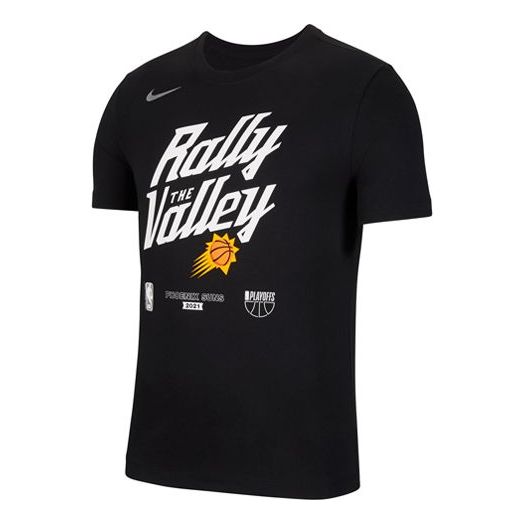 Nike NBA Knicks Phoenix Suns Casual Sports Alphabet Printing Short Sleeve Black DR0091-010