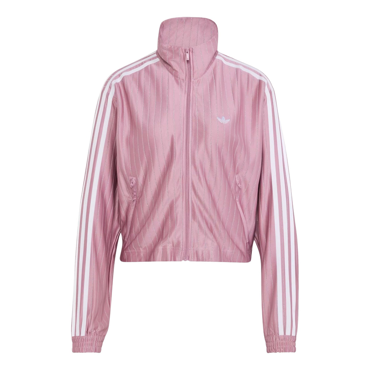 (WMNS) adidas Firebird Pinstripe Track Jacket Asia Sizing 'Magic Mauve Silver Metallic' KR9577