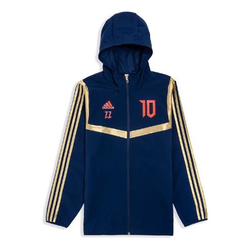 Men's adidas Falcon Zidane Soccer/Football Training Hooded Jacket Blue DZ7312