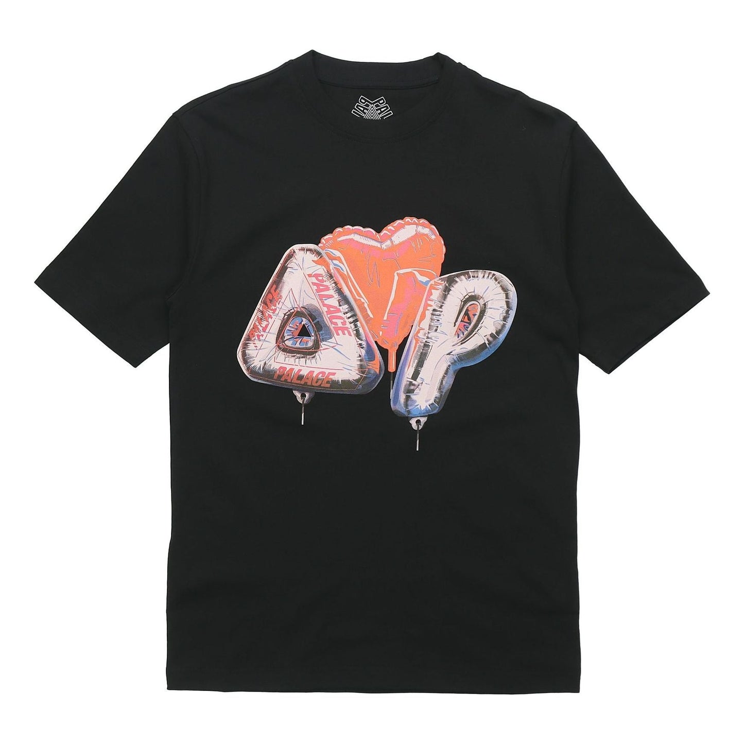 PALACE FW20 Inflator Love Pattern Round Neck Short Sleeve Black T-Shirt P19TS058