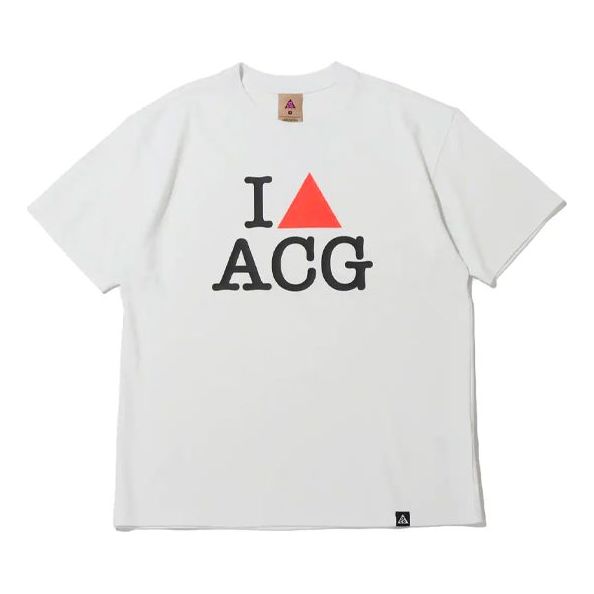 Nike x ACG Alphabet Pattern Printing Sports Short Sleeve White DC5346-121