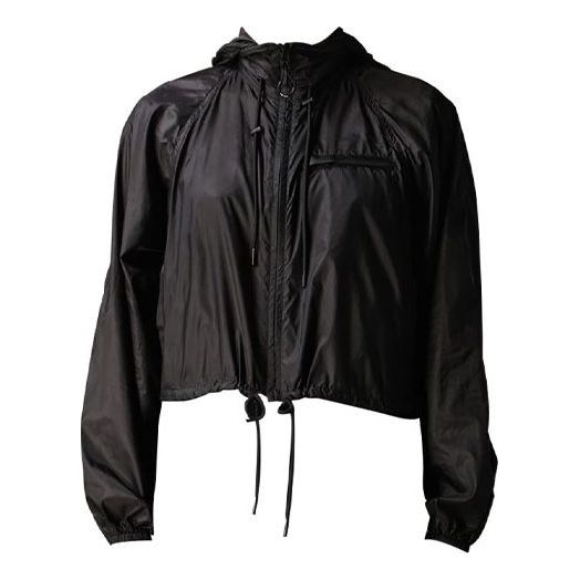 KENZO Logo Alphabet Pattern Solid Color Hooded Jacket Black FA52BL101566