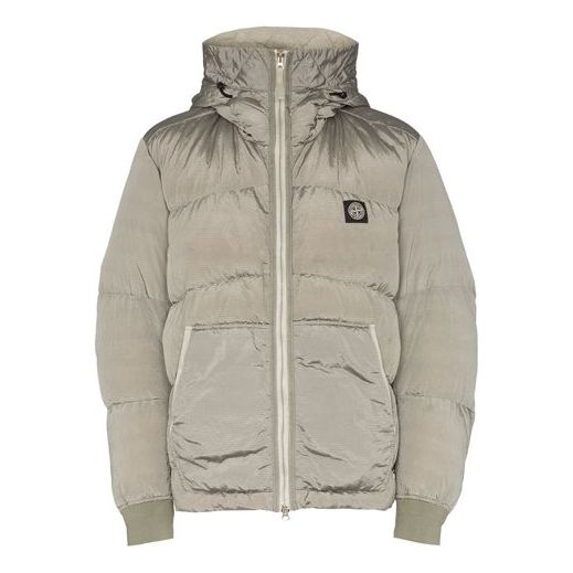 STONE ISLAND Classic Metallic Nylon With Down Feather Logo Jacket Unisex Metallic MO711540532