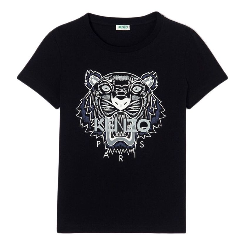 KENZO Classic Tiger Head Printing Short Sleeve Black F852TS7214Y2-99