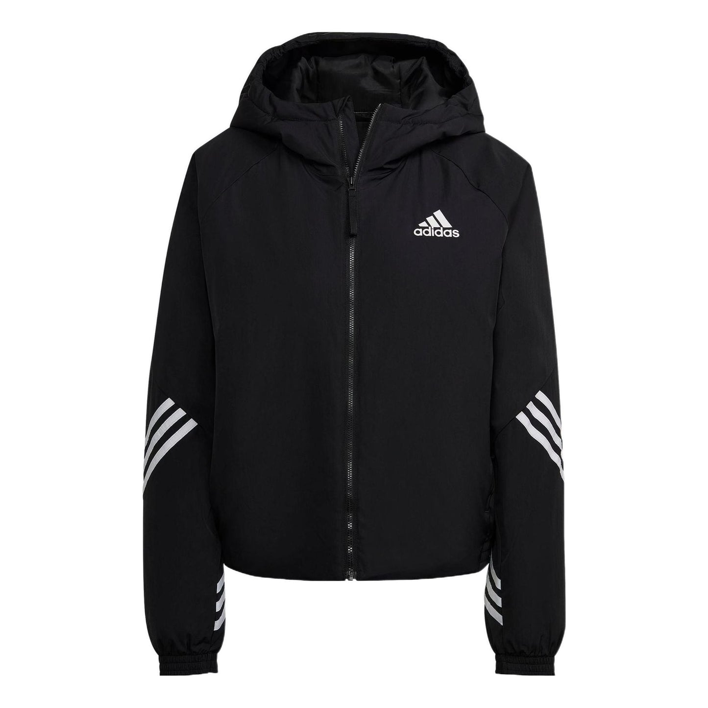 (WMNS) adidas Back to Sport Hooded Jacket Asia Sizing 'Black White' HG6006