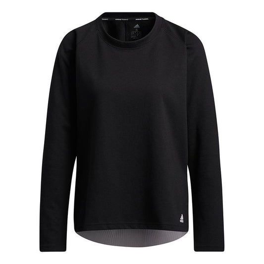 (WMNS) adidas Dance Layering Splicing Yoga Exercise Round Neck Black Hoodie GP4688