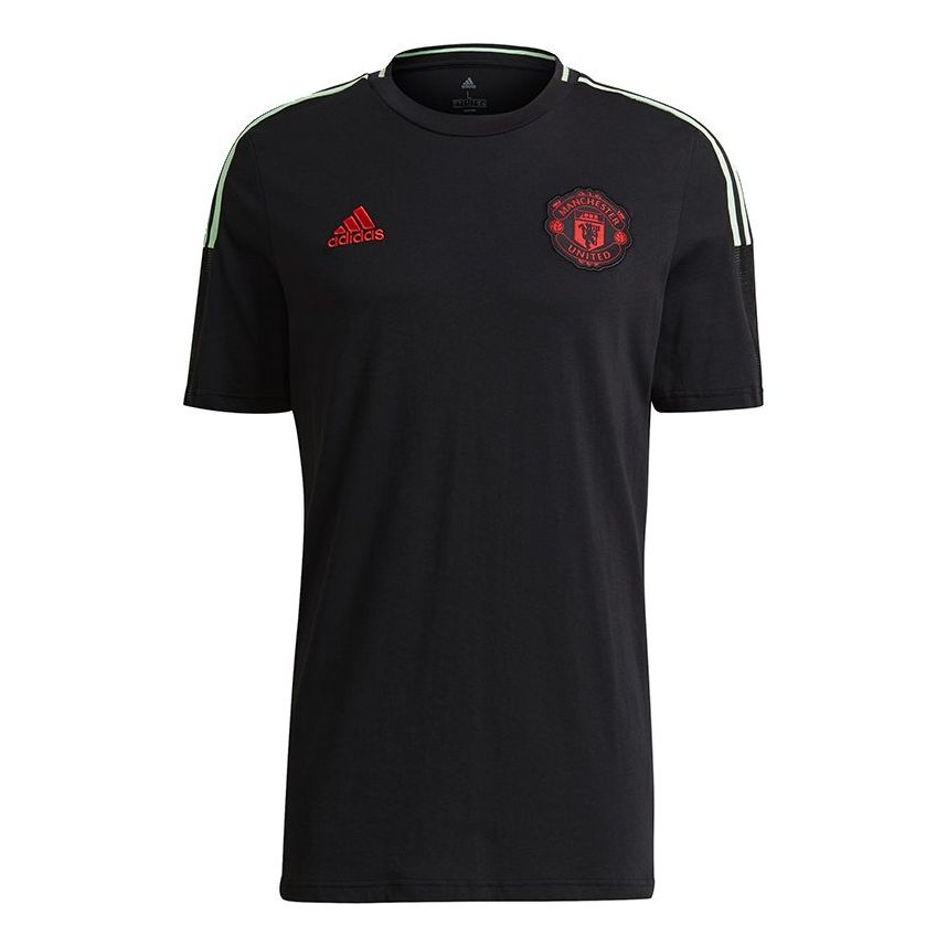 adidas MENS Mufc Tee Manchester United Football Short Sleeve Black GR9579