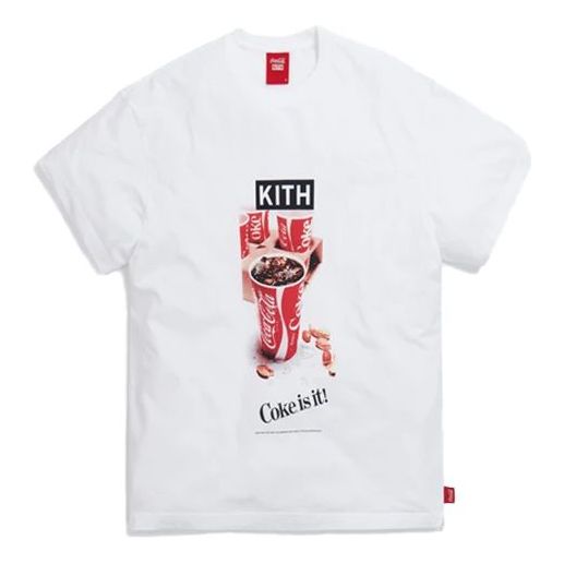 KITH x Coca Cola Crossover Ad Vintage Round Neck Short Sleeve Unisex White KH3866-101