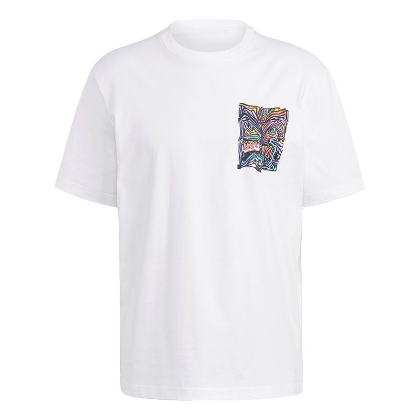 adidas originals Adv Munchman T Casual Sports Round Neck Short Sleeve White GN2377