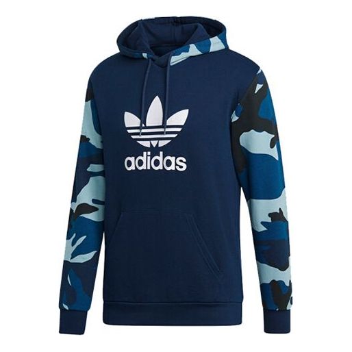 adidas originals Camo Camouflage Printing Splicing Blue DV2064