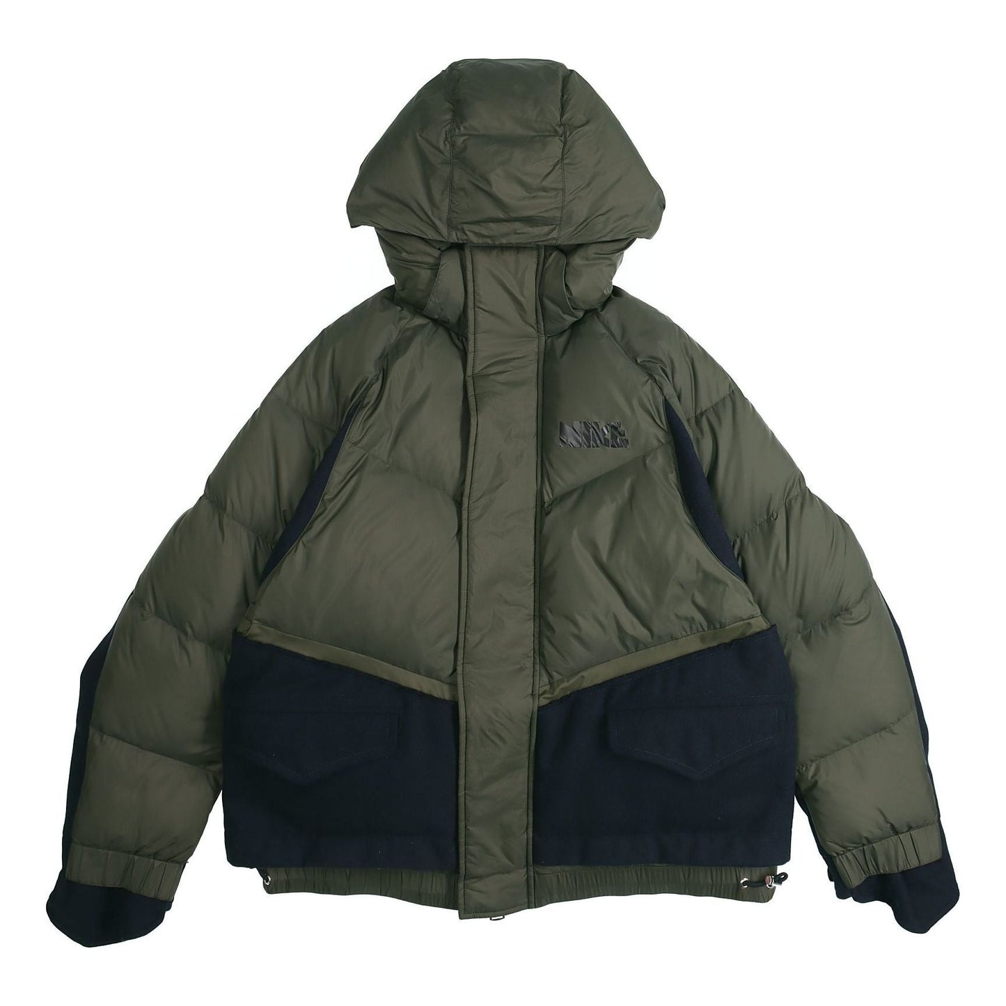 Nike x sacai Sports Loose Splicing hooded down Jacket 'Olive Green' CT3269-355