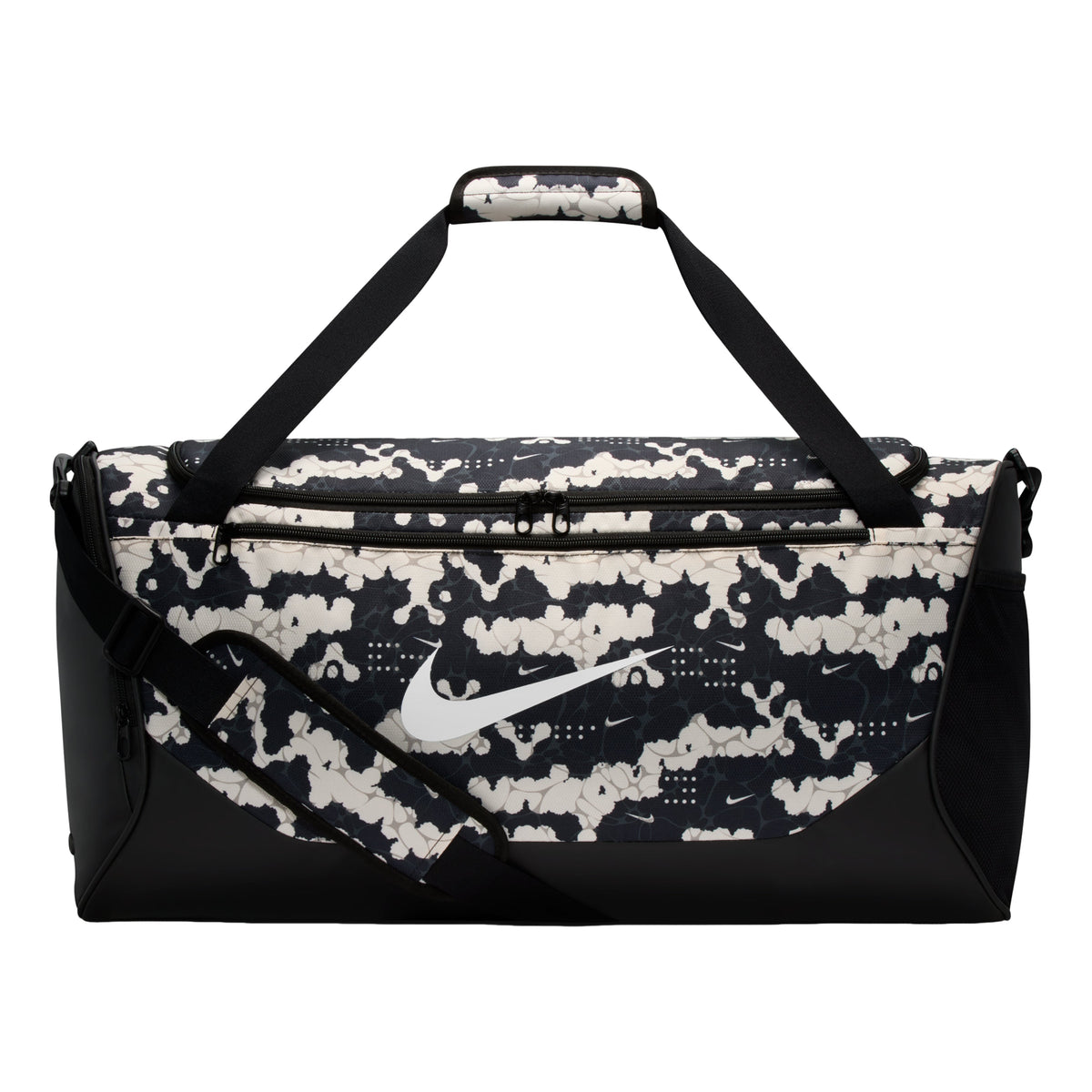 Nike 60L Medium Brasilia Allover Print Training Duffel Bag 'Chalk Black White' IH7849-103