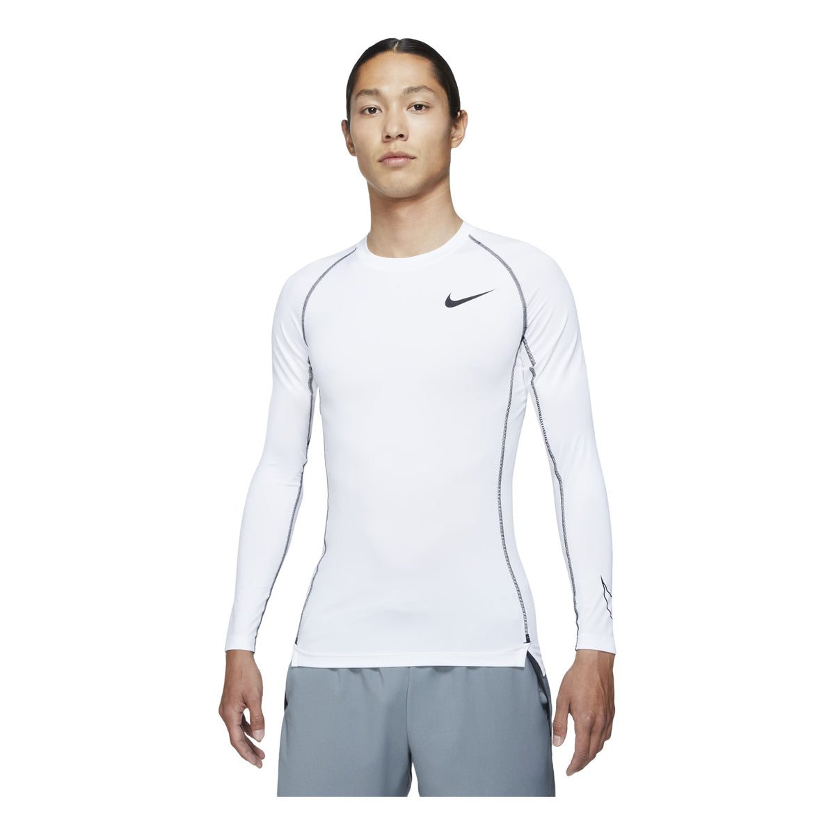 Nike Pro Dri-fit Athleisure Casual Sports Round Neck Long Sleeves White DD1991-100