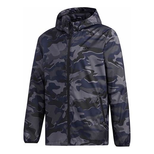 Men's adidas Mh Wb Camo Sports Stylish Jacket Black GF3967
