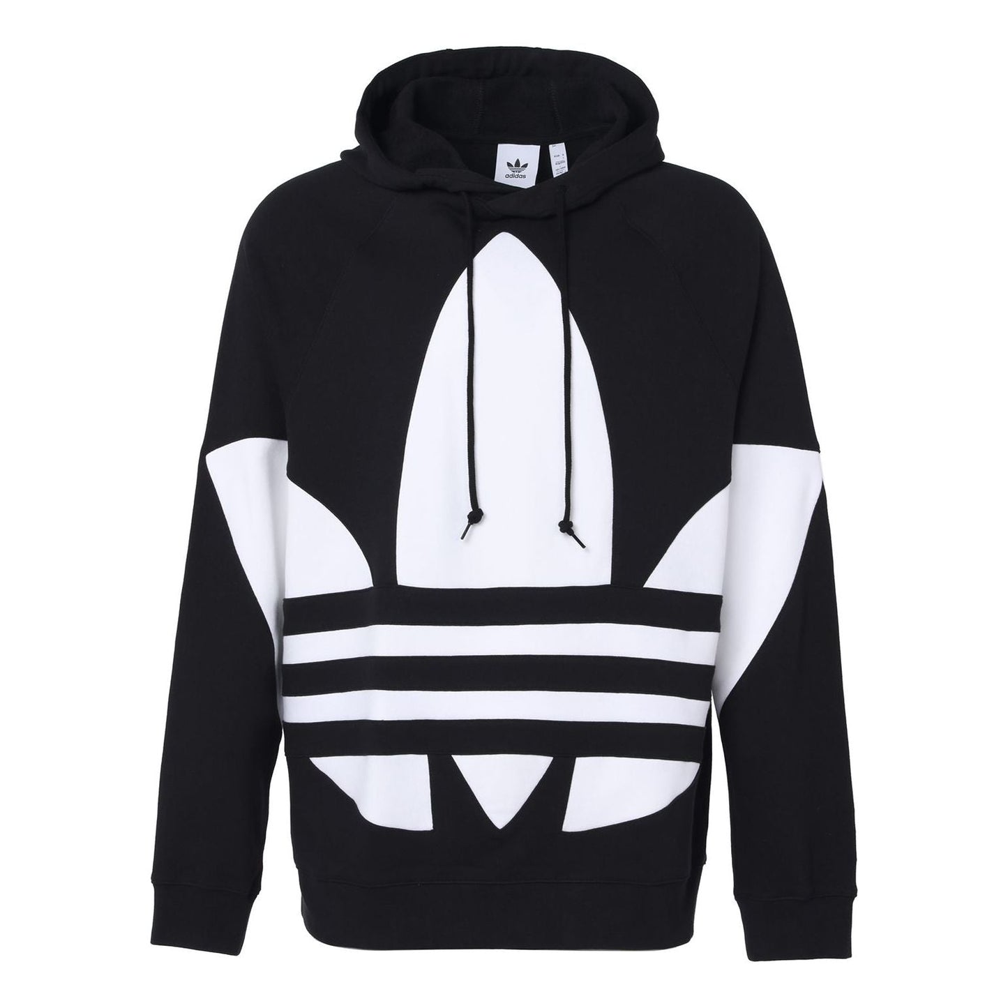 Men's adidas originals Large Logo Drawstring Black Pullover FM9908