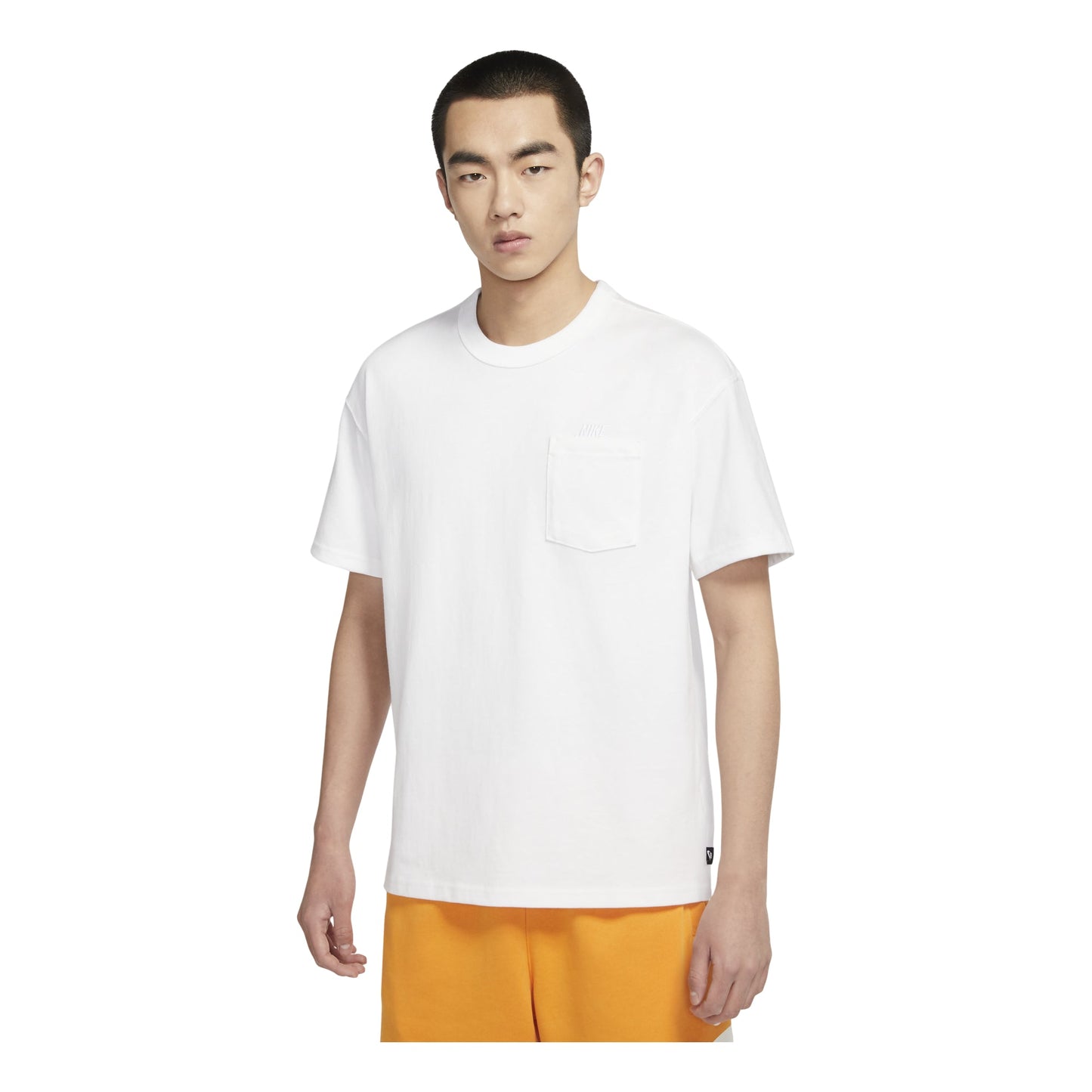 Nike Solid Color Pocket Round Neck Loose Short Sleeve White DQ9296-100