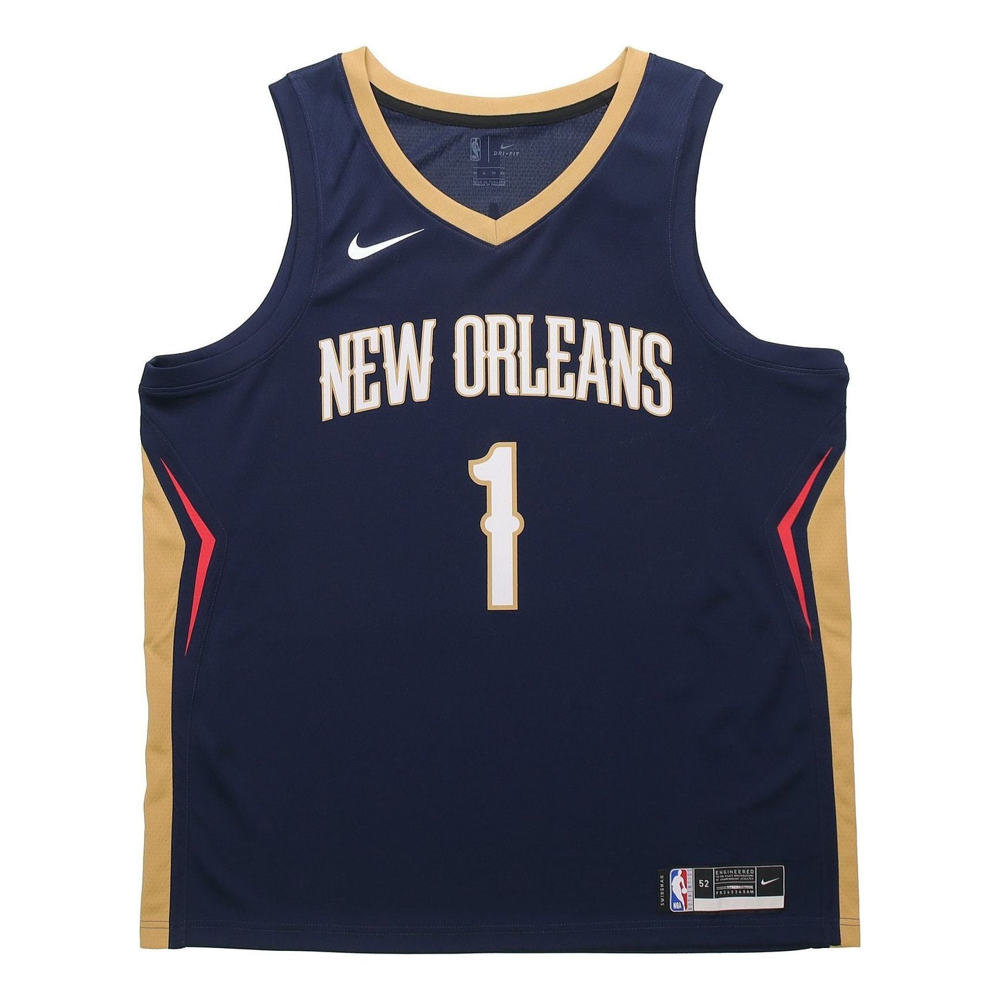 Nike NBA Zion Williamson New Orleans Pelicans 2022/23 Icon Edition Swingman Jersey #1 CW3674-424
