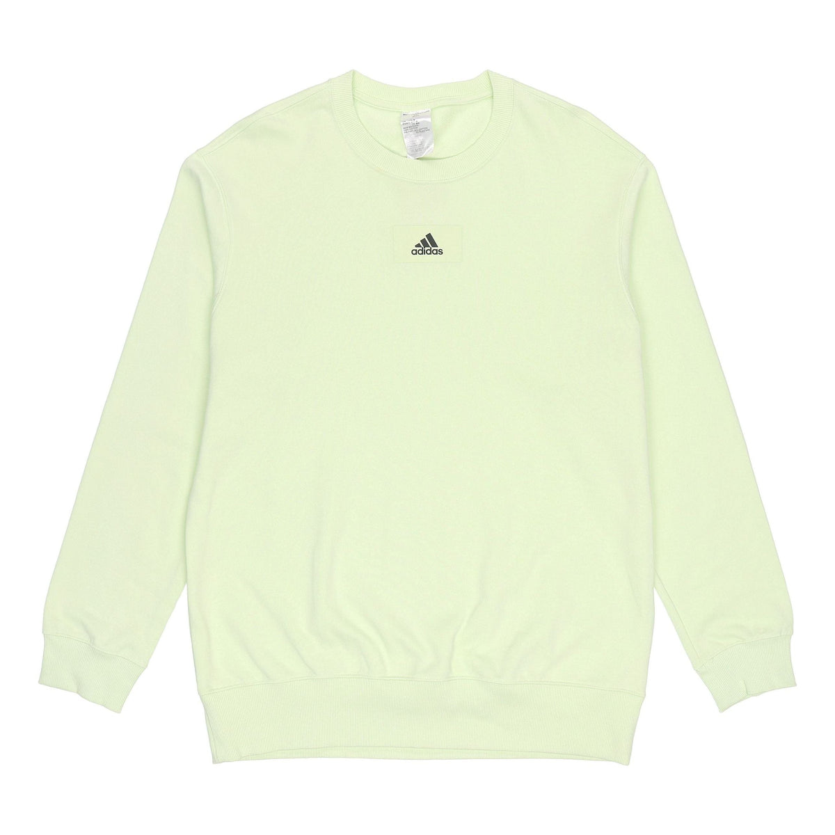 Men's adidas Fv Swt Cotton Sports Round Neck Pullover Acid Green HE4352