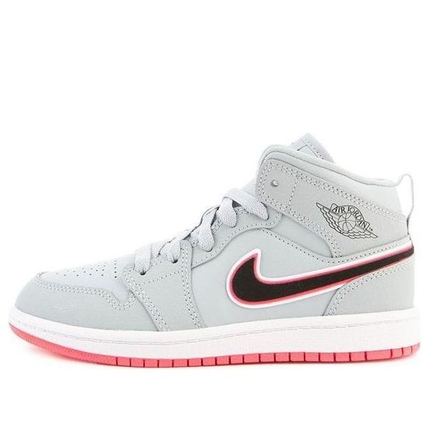 (PS) Air Jordan 1 Mid 'Grey Red' 640737-060