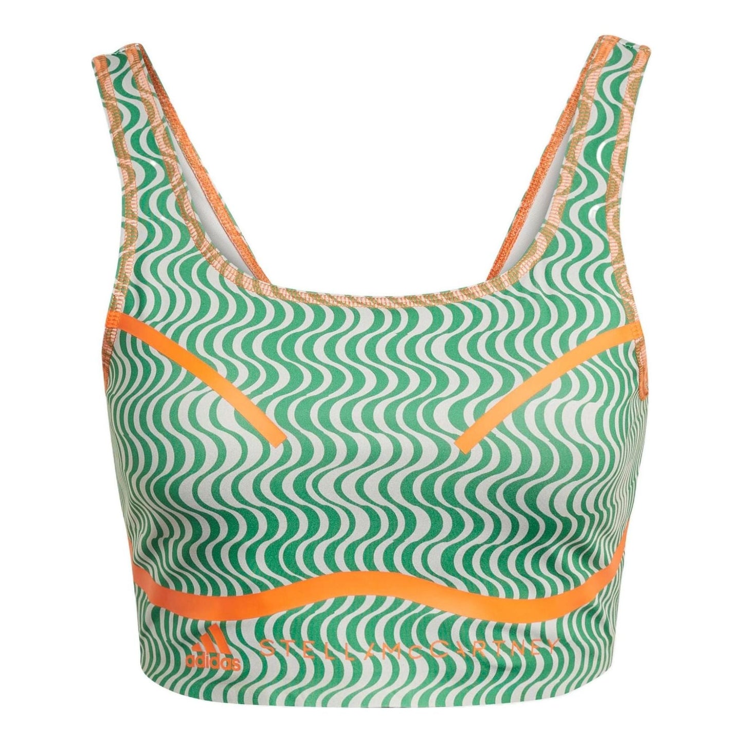 (WMNS) adidas by Stella McCartney TruePurpose Printed Crop Top Asia Sizing 'Green Orange' HI6036