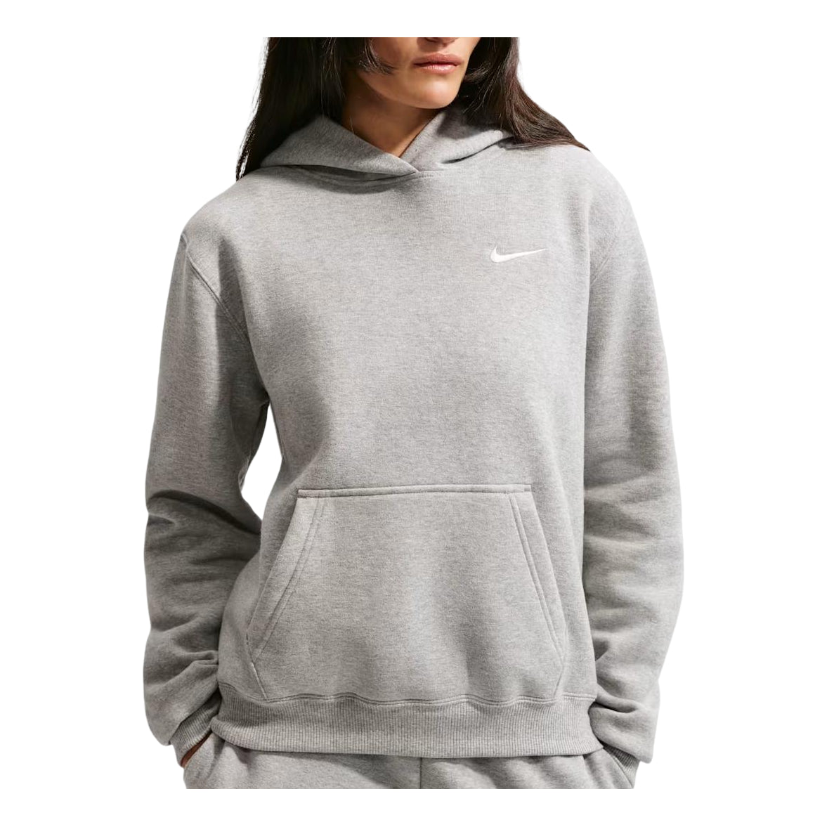 (WMNS) Nike Studio Fleece Medium Weight Hoodie 'Dark Grey Heather' IR8301-063