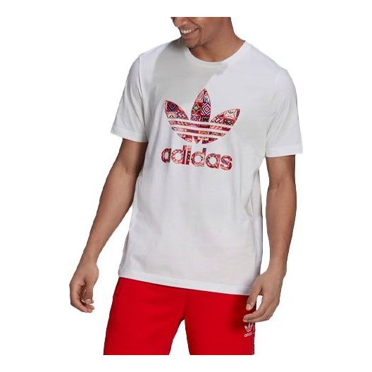 adidas originals Athleisure Casual Sports Breathable Short Sleeve White H43943