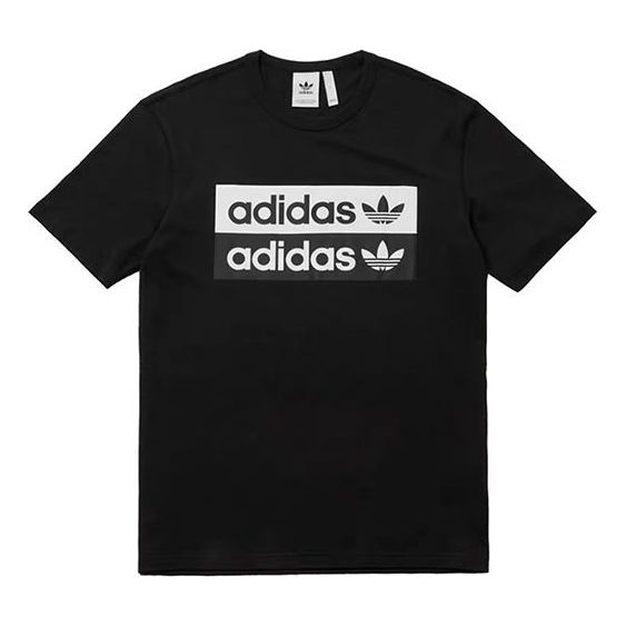 adidas originals Vocal Logo Printing Short Sleeve Black EJ7266