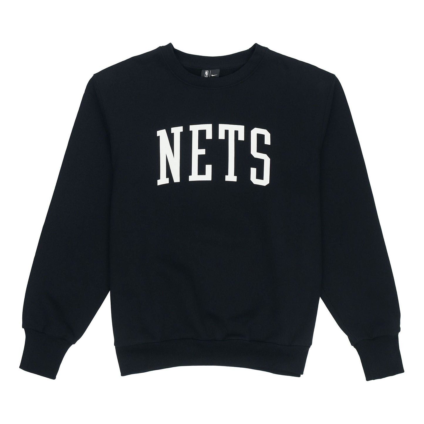 Nike MENS Letter Print Brooklyn Nets Crew-neck Black DD2961-010