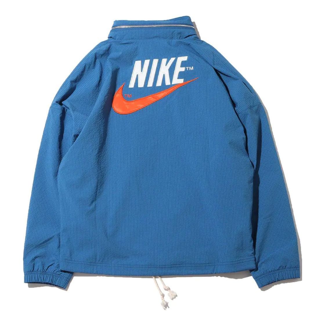 Nike Sportswear Alphabet Logo Woven Jacket Asia Sizing 'Blue' DM5286-407