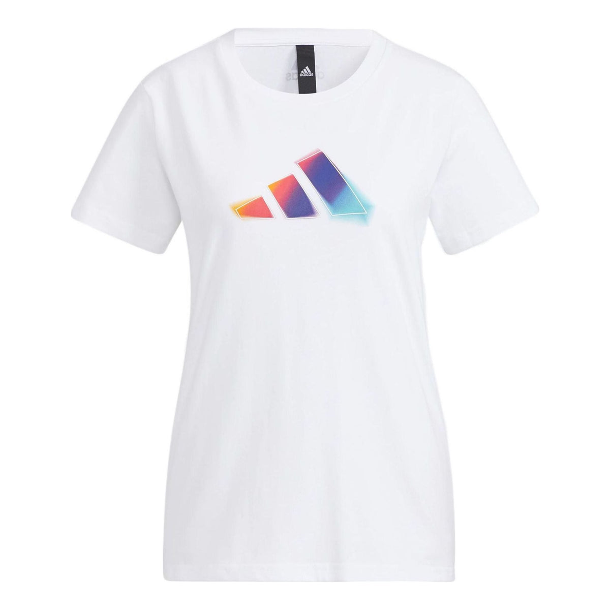 (WMNS) adidas UST  3 Bar T-Shirt Asia Sizing 'White Purple' HE9979