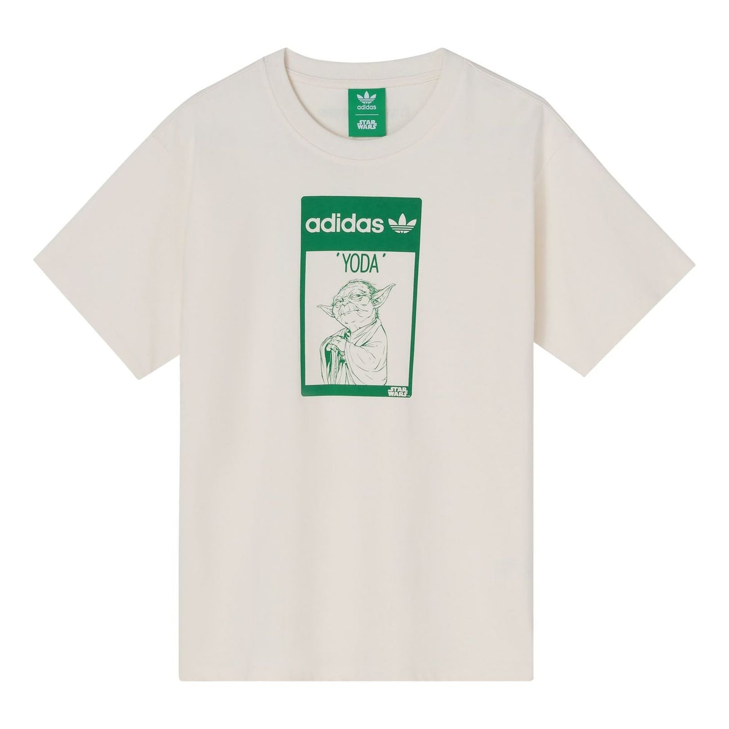 adidas originals Star War Yoda Printing Sports Round Collar GS White GP3461