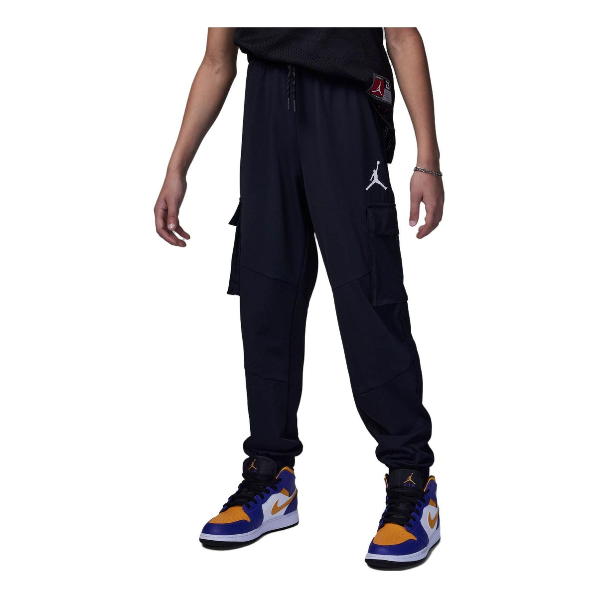(GS) Air Jordan Cargo Pants 'Black' FQ0656-010