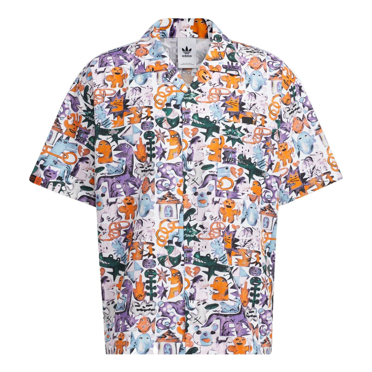 adidas originals KT CO AOP SHIRT Athleisure Casual Sports Short Sleeve Couple Style Printing HR6458