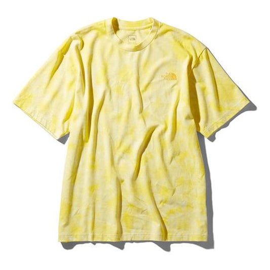 Men's THE NORTH FACE S/S Tie Dye Round Neck Short Sleeve Yellow NT32057-TL