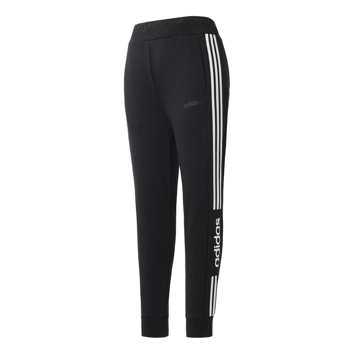 adidas neo Side logo Printing Slim Fit Casual Sports Long Pants Black EI4734