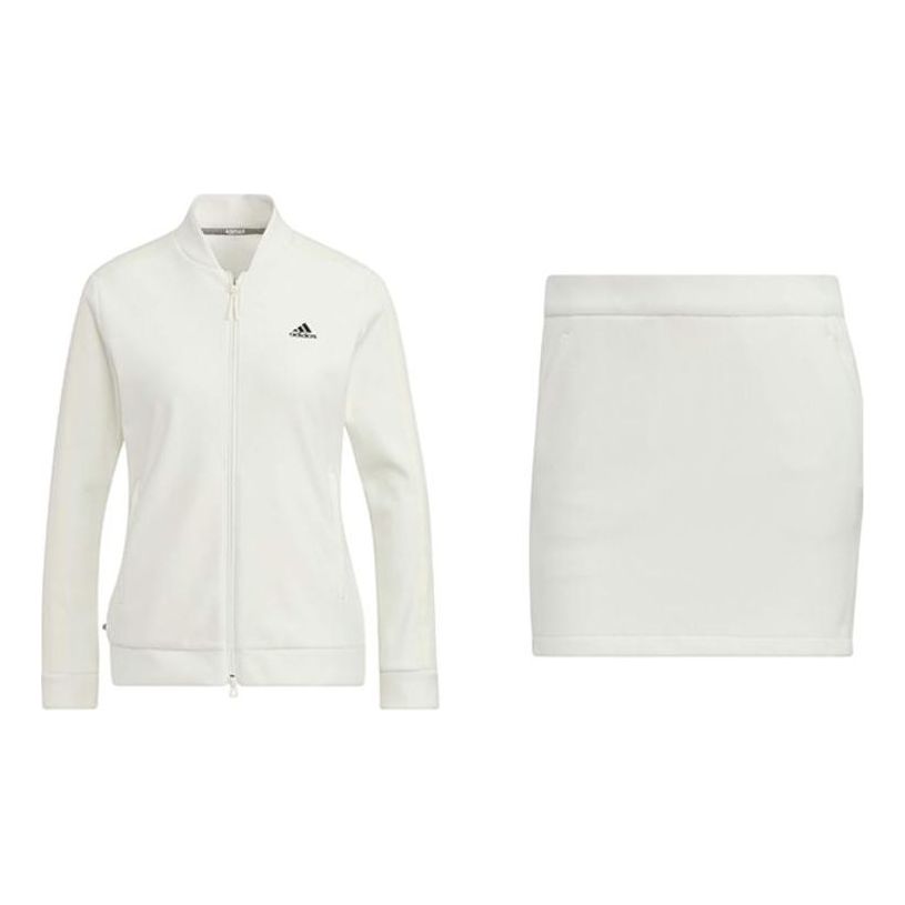 (WMNS) adidas 3-Stripe  Two-Piece Long Sleeve Suit Asia Sizing 'White' HG8273