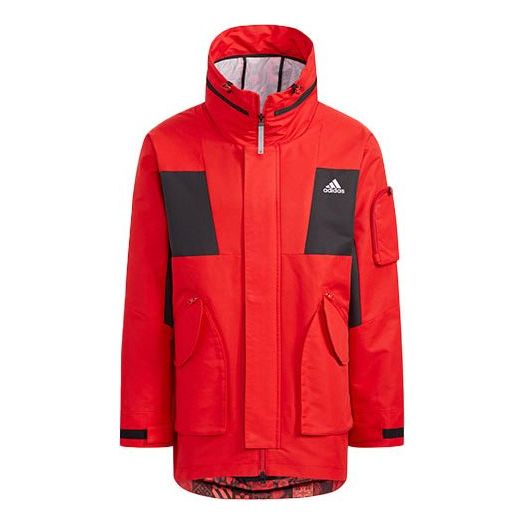 adidas Cny Top Wvjk limited Fleece Stay Warm Colorblock Hooded Jacket Red HC0276