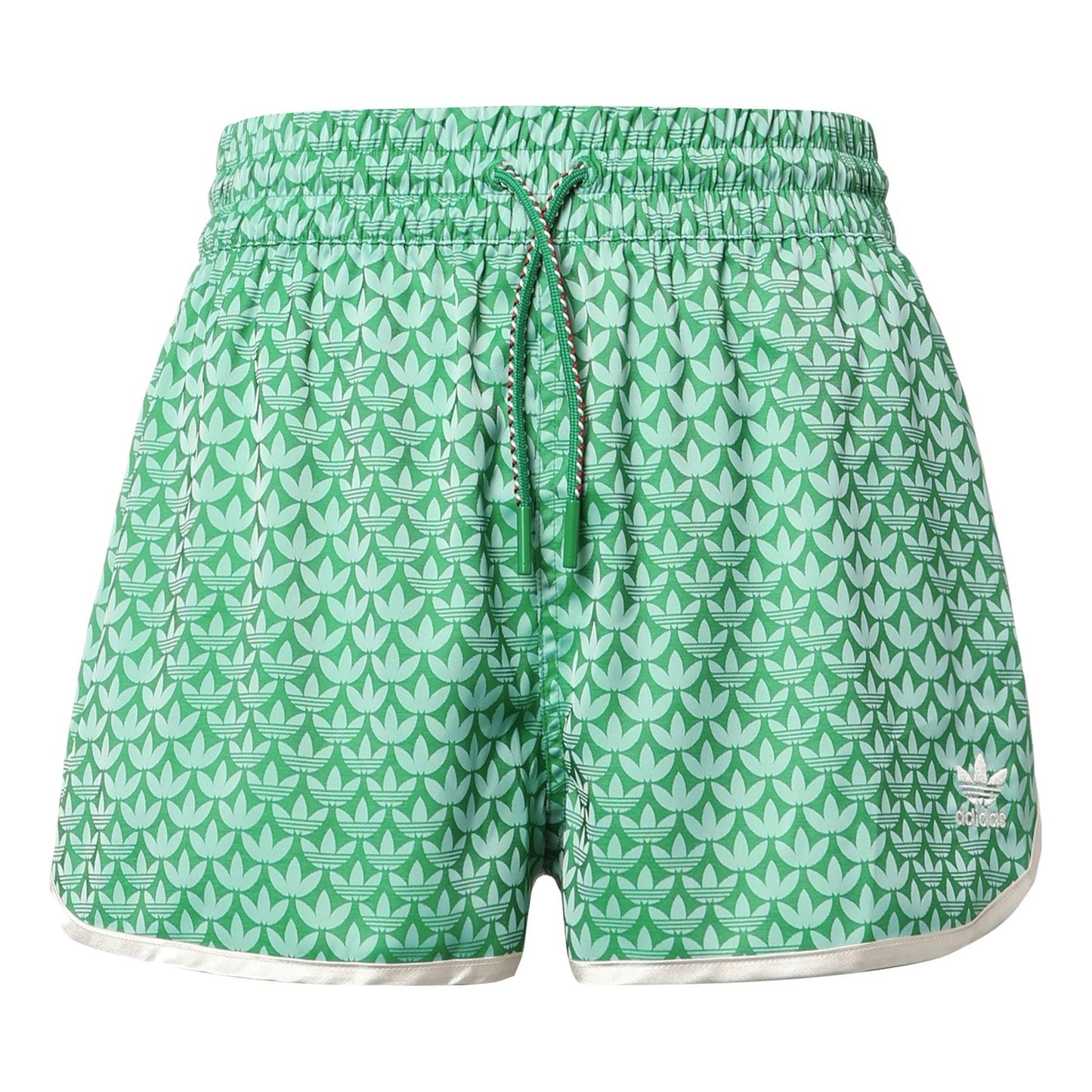 (WMNS) adidas Adicolor High Waist Monogram Short 'Green' IK7888