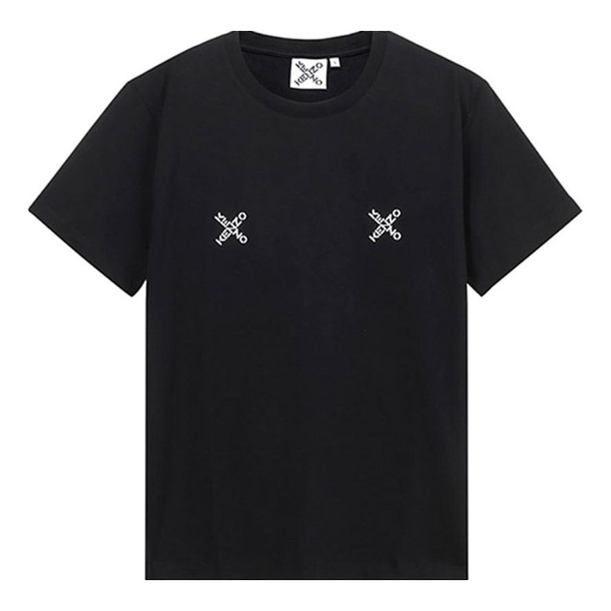 KENZO FW20 Alphabet Logo Printing Loose Short Sleeve Black FA62TS9104SJ-99