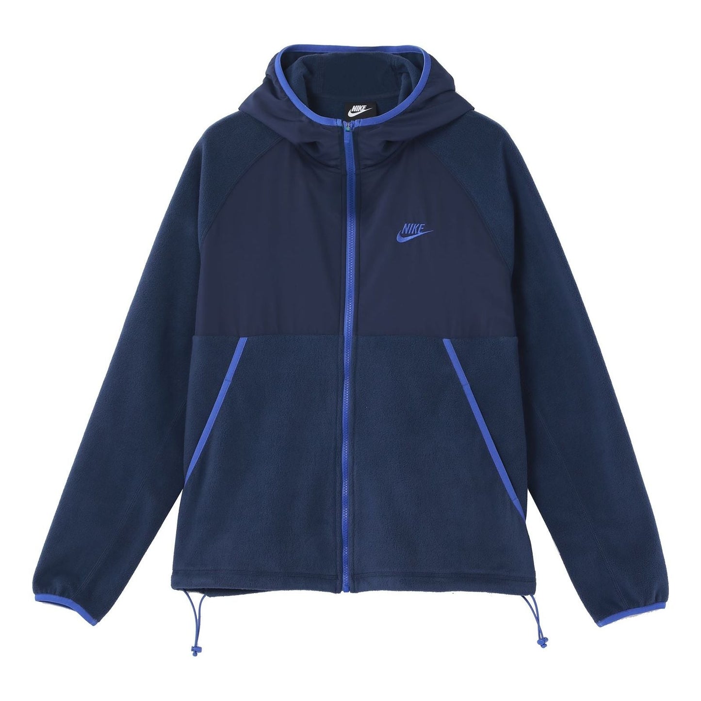 Nike Sportswear Full-length zipper Cardigan hooded Fleece Lined Jacket Blue DM1220-410