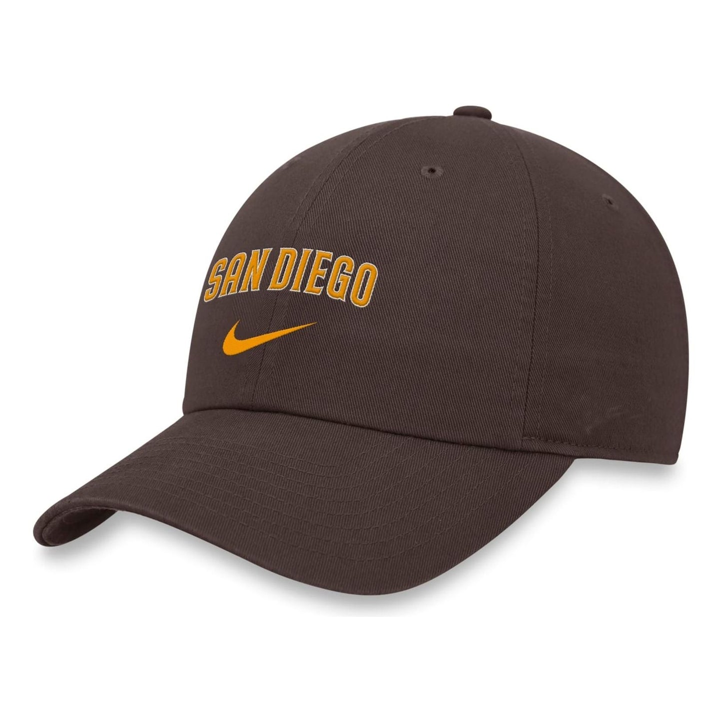 Nike Heritage 86 Wordmark Swoosh MLB San Diego Padres Adjustable Caps 'Brown' NK1220QPYP-WM0