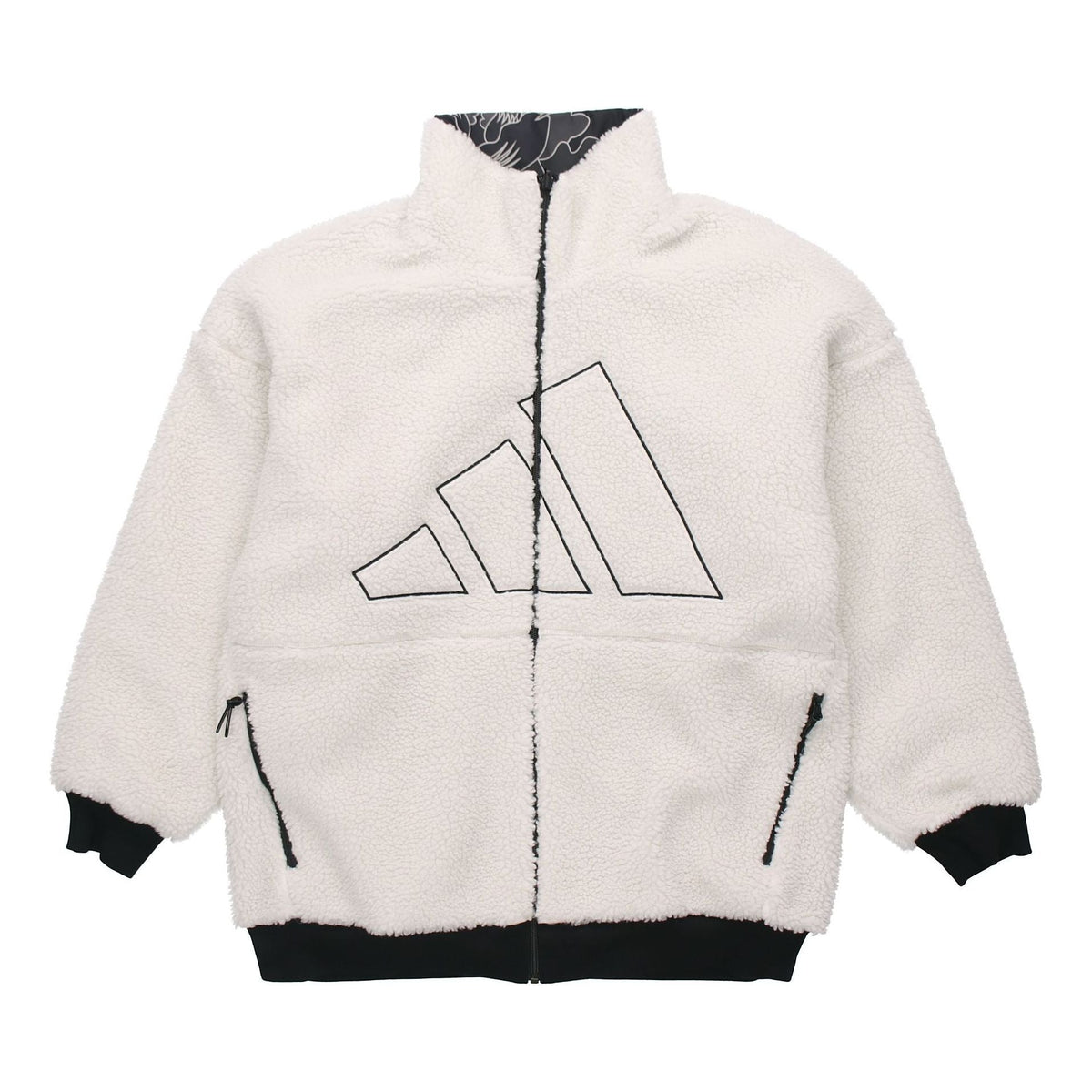 adidas Aop Rev Jkt Reversable Fleece Jacket Men Grey GT6477